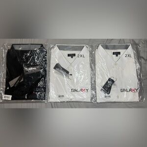 ✨Set of 3✨Galaxy by Harvic Men's Slim Fit Dress Shirts - 2XL - New in Package!